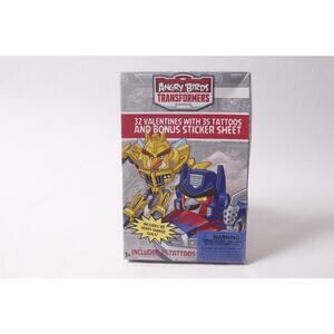Angry Birds Transformers Valentine Cards with Tattoos ~ 260304-WH 1026